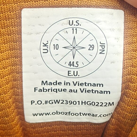 Oboz Sawtooth X Low - Mens Size 11 - Beige Grey Trail Hiking Shoes - Picture 12 of 12